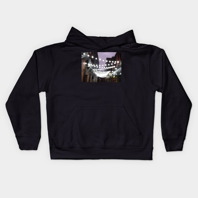 Scottish Photography Series (Vectorized) - Glasgow City Lights Kids Hoodie by MacPean